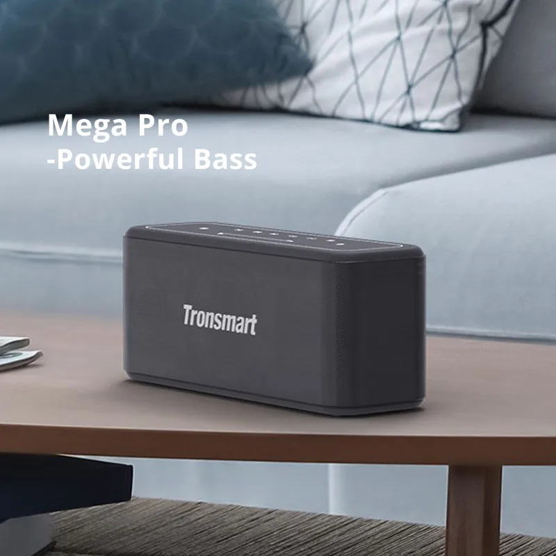 Tronsmart Mega Pro 60W Bluetooth Speaker Home Portable Speaker with Enhanced Bass, NFC,IPX5 Waterproof,Voice Assistant