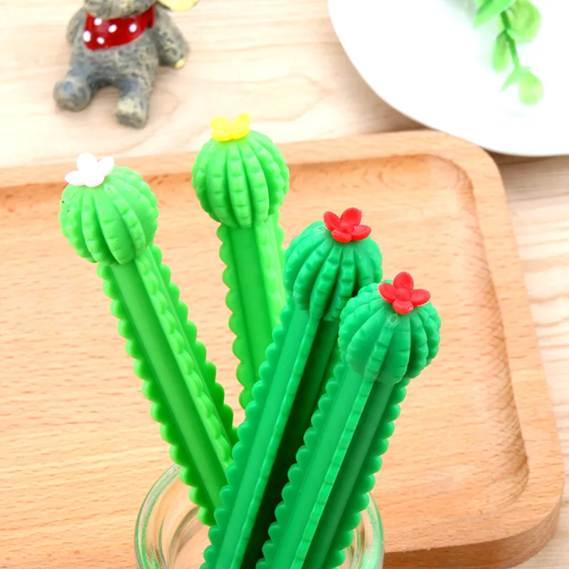 1pc Cactus Kawaii piante verdi penna neutra penne carine per ufficio scolastico regali di scrittura cancelleria coreana penne promozionali per penne