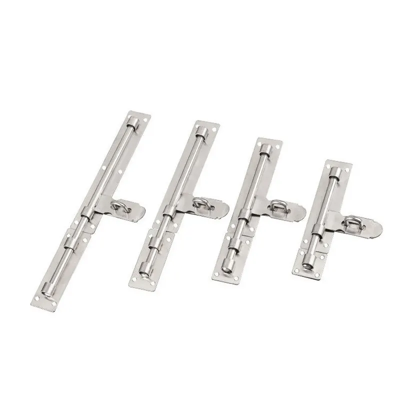 8/10/12/14inch Stainless Steel Door Bolt Hasp Safety Latch Padlock Slide lock For Door Window Drawer Cupboard Furniture Hardware