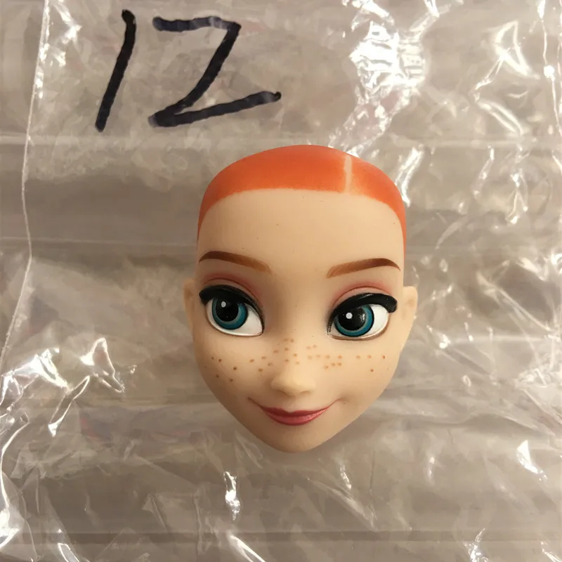 Lovely Princess Bald Head DIY Planting Long Soft Hair Doll Head Belle Snow white Baby Girl Favorite Princess Doll Part