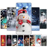 For Xiaomi Mix 2 Case Back Phone Cover for Xiaomi Mi Mix 2 Silicon Soft TPU Coque Bumper winter christmas snow tree new year