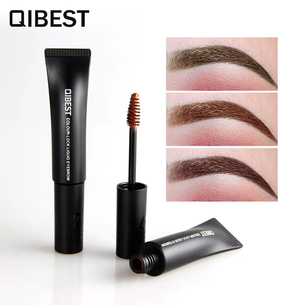 QIBEST 4-color مقاوم للماء طويلة الأمد الحاجب كريم المهنية غير يتلاشى العين تصفيف ماكياج المهنية ماكياج أداة