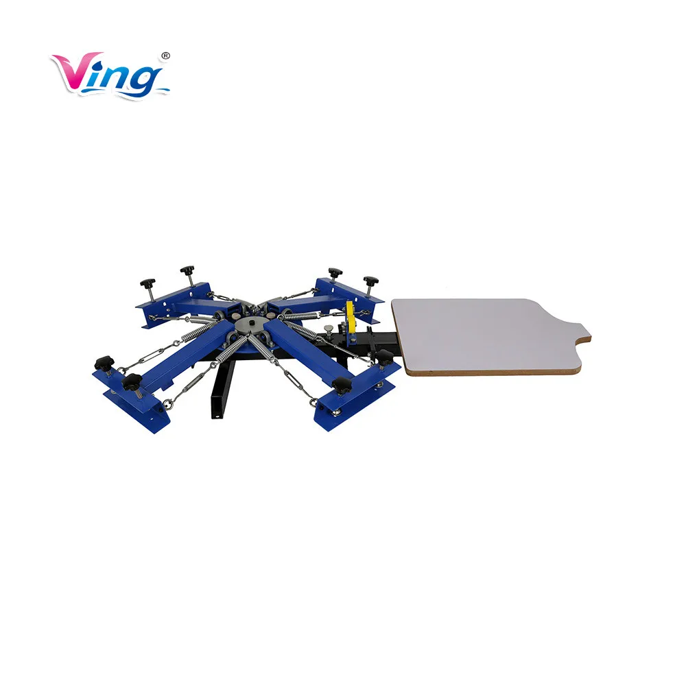 4 Color Screen Printing Press Machine Silk Screening Pressing DIY with 1 Station