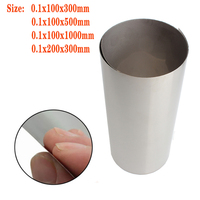 1Pcs Thin Ti Gr2 Titanium Plate Sheet Silver Metal Square Foil Craft  0.1mm*100/200 mm*300/500/1000 mm with Corrosion Resistance