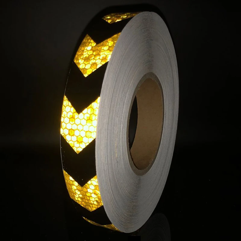 Arrow Reflective Tape Safety Caution Warning Reflective Adhesive Tape Sticker For Truck Motorcycle Bicycle Car Styling
