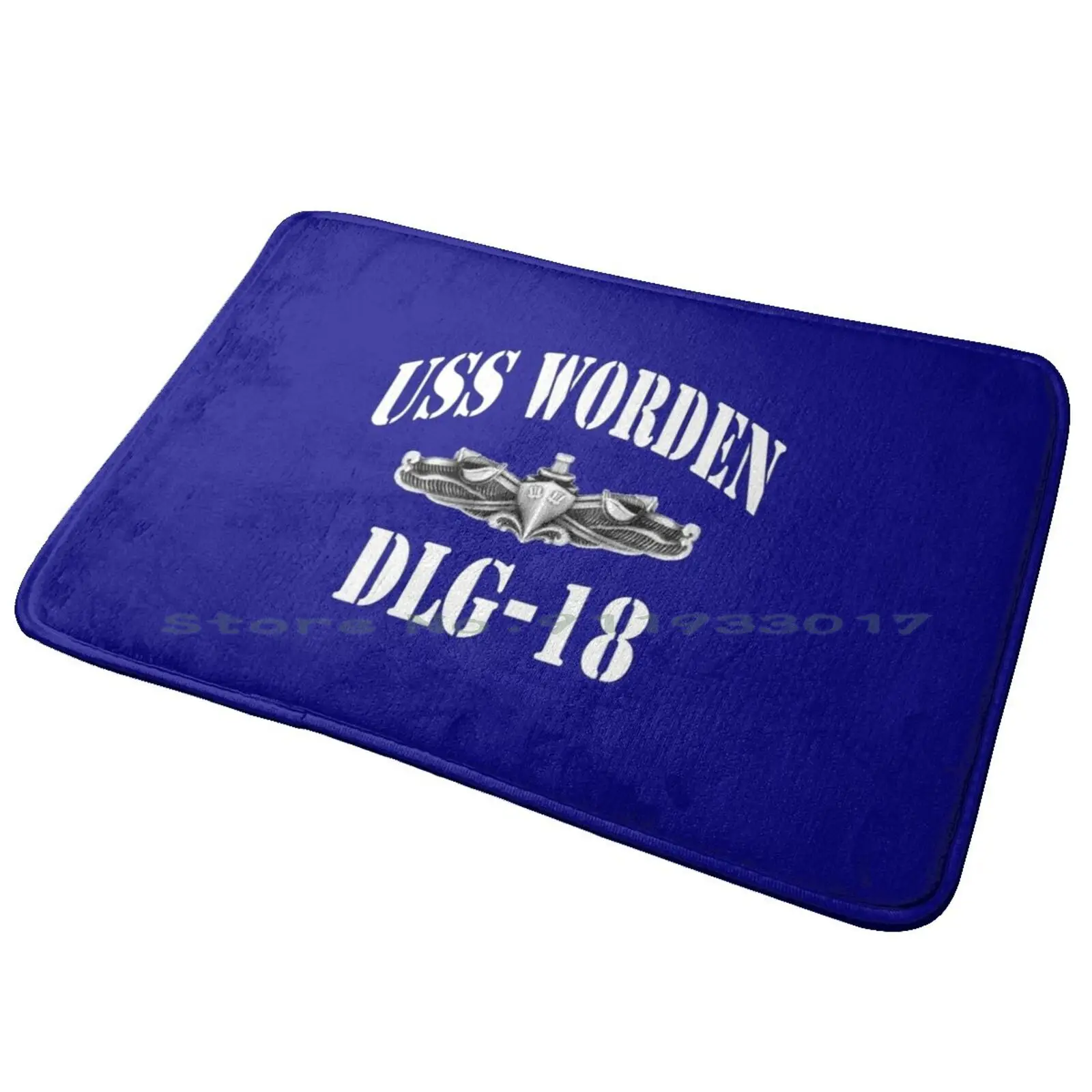 Uss Worden ( Dlg-18 ) Ship's Store Entrance Door Mat Bath Mat Rug Uss Worden Dlg 18 Cg Destroyer Leader Guided Missile