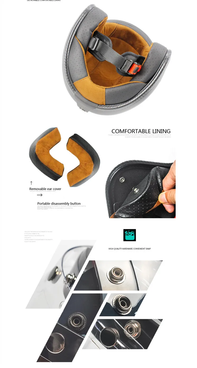 Mở Mặt Xe Máy Vintage Kask Capacete Chrome Bạc Retro Casque Gương Phi Công Máy Bay Phản Lực Moto 3/4 Nửa Casco