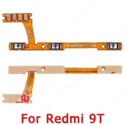 For Xiaomi Redmi 9T Mute Switch Key Power On Off Volume Side Button Repair Replacement Flex Cable Spare Parts