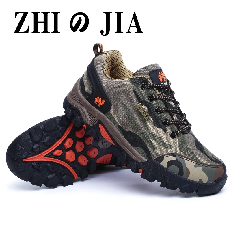 Casual cloth men\'s shoe sports shoe non-slip fashion shoes women\'s shoes camouflage waterproof couple hiking shoes outdoor train