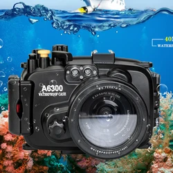 MEIKON 130ft/40m Waterproof Box Underwater Housing Camera Diving Housing for Sony A6000 A6300 A6500 A6400 16-50mm Bag Case Cover