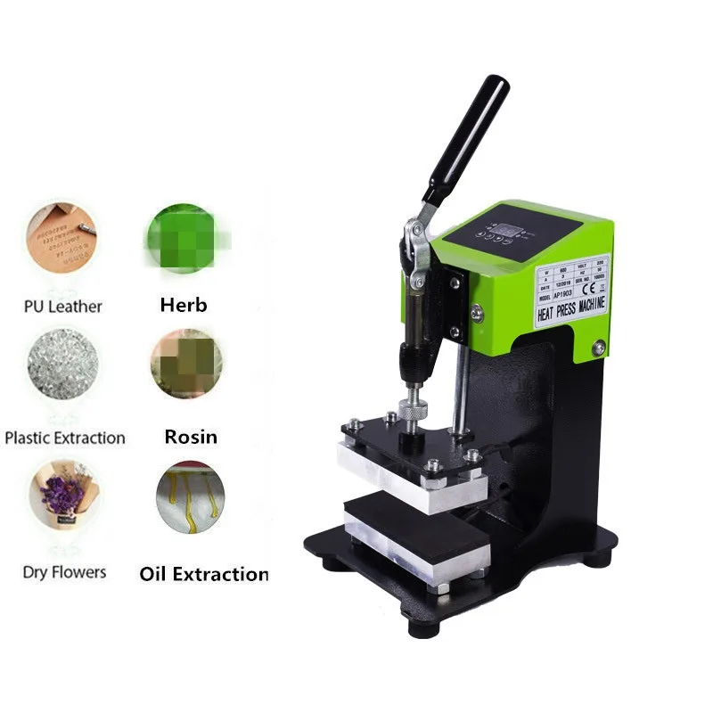 Manual Mini Rosin Press Machine 2.3*4.7inch Heating Pressing Plates Herb Wax Concentrate Oil Extracting Tool AP1903 Green Color