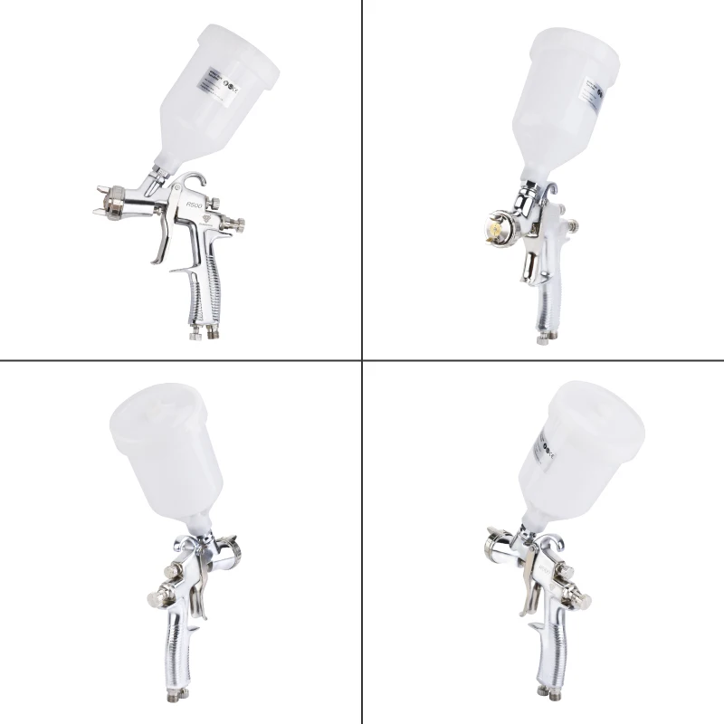 Rongpeng LVLP Industrial Spray Gun 1.3mm 1.5mm 1.7mm 2.0mm R500 + 1.0mm R100 Paint Spray Gun Airbrush