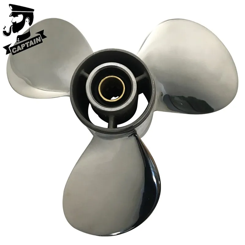 Captain Propeller 9 7/8x13 Fit Yamaha Outboard Engines F25HP 20HP 30 HP Stainless Steel 10 Tooth Spline RH 664-45949-02-EL