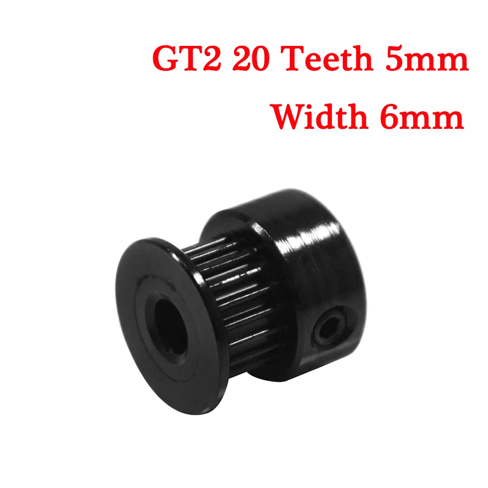 Część drukarki 3D Otwór 8 mm/5 mm Szerokość 6 mm Czarne koło synchroniczne GT2-20 Zębate koło synchroniczne Koło pasowe nbelt 2GT Okrągłe koło pasowe — zdjęcie 6