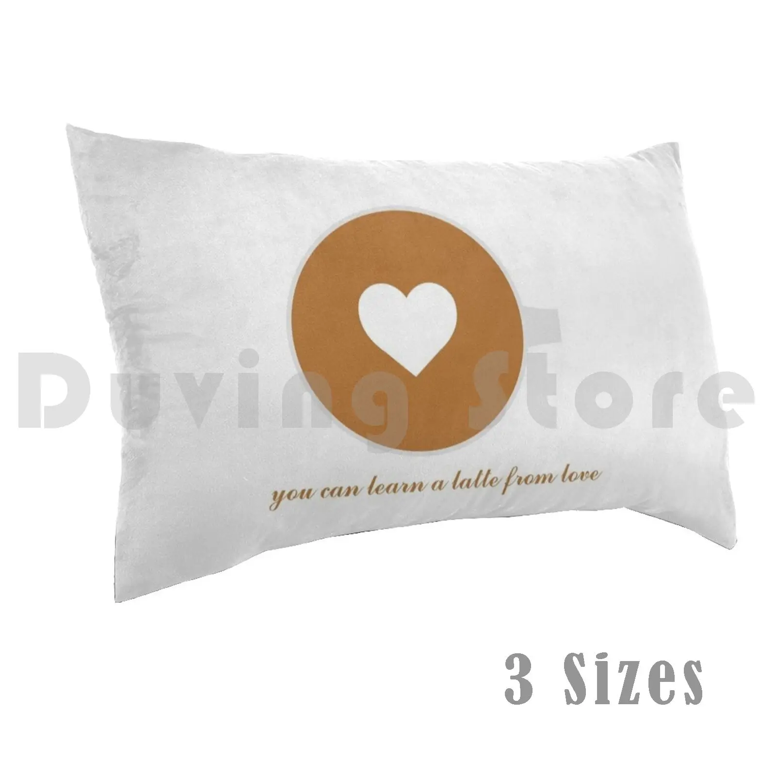 Latte Love Pillow Case Printed 50x75 Latte Coffee Love Learn Latte Art Heart Coffee Art