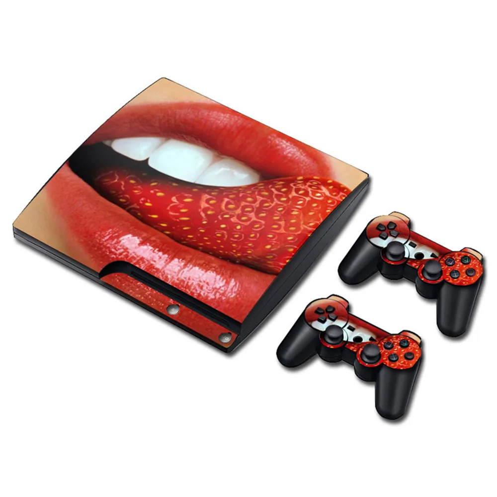 Лидер продаж! Обложка с наклейками для PS3 slim, Оригинальный игровой контроллер консоли