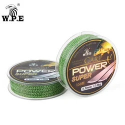 W.P.E Carp Nylon fishing Line Super Power 0.2mm-0.60mm Fluorocarbon Coating Fishing Line 10-41KG Double color Fast Sinking Line