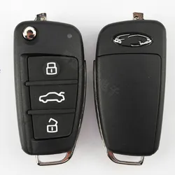 DAKATU 3 Button Flip Folding Remote Key Case Shell For Chery E3 E5 Arrizo 5 Keyless Entry Fob Car Key Case
