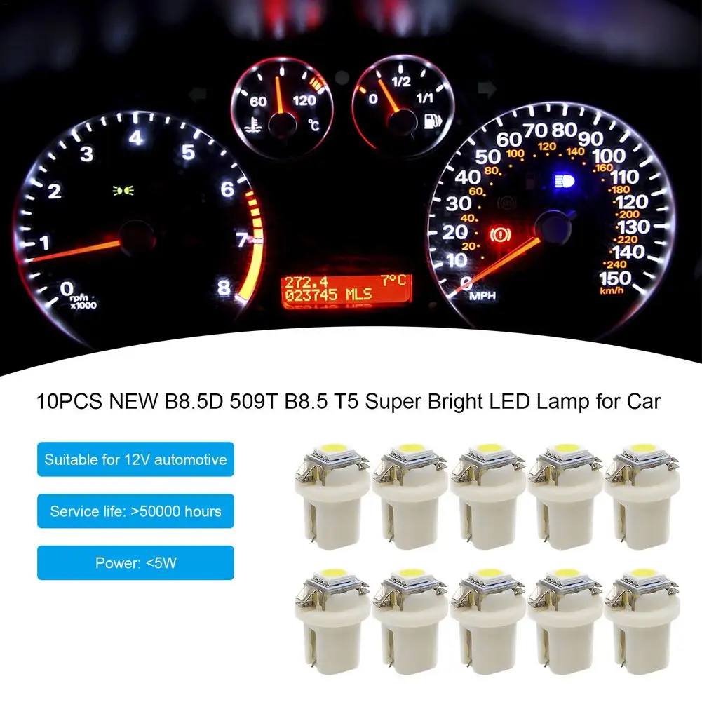 

10 шт., ярсветодиодный светодиодсветильник лампы B8.5D 509T B8.5 T5