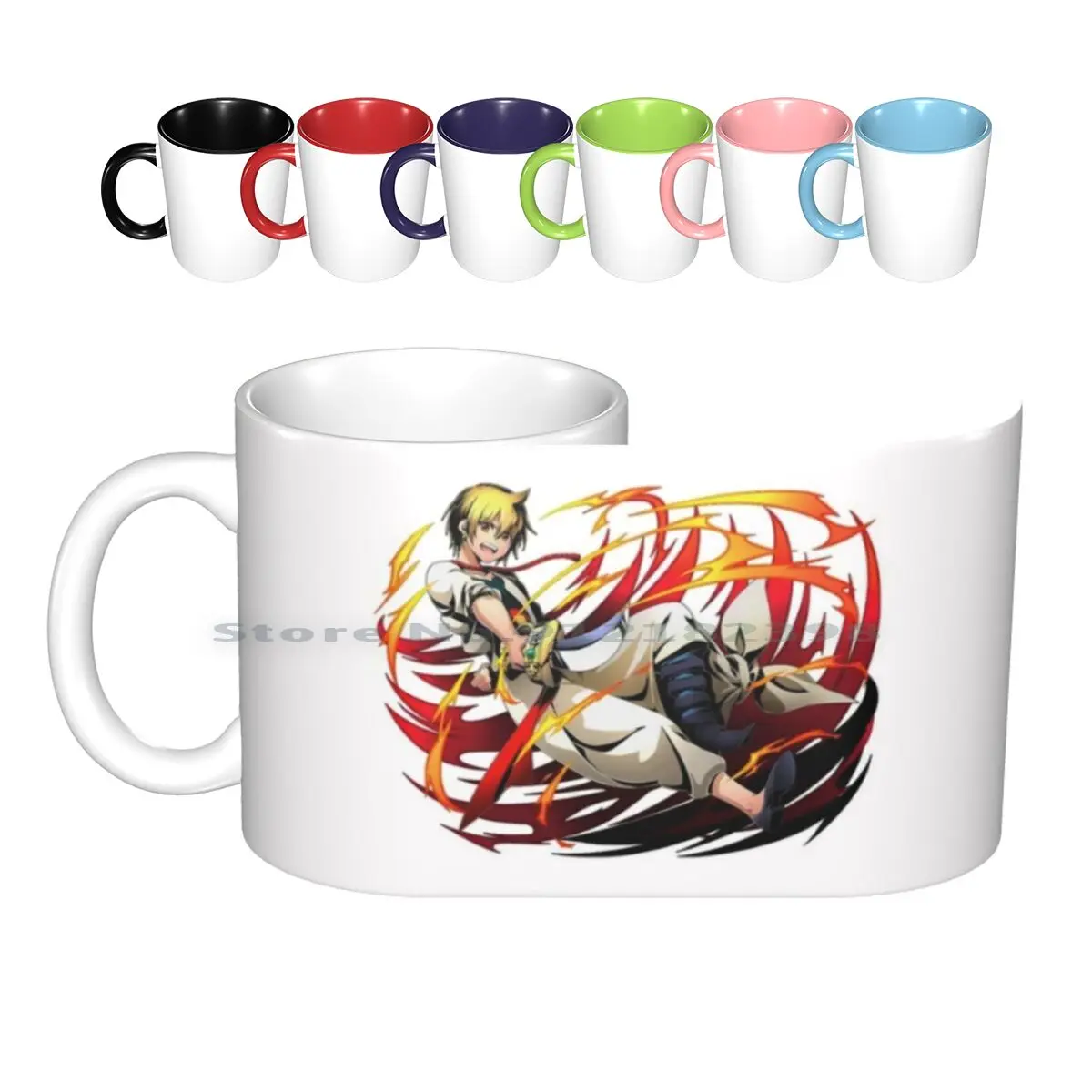 Alibaba Saluja-Magi : The Labyrinth Of Magic Anime Ceramic Mugs Coffee Cups Milk Tea Mug Anime Manga Aladdin Alibaba Alibaba