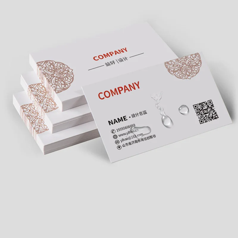 500 قطعة التوصيل المجاني تصميم مجاني مخصص 300gms شعار الطباعة بطاقة الأعمال ، على الوجهين والطباعة بالألوان الكاملة