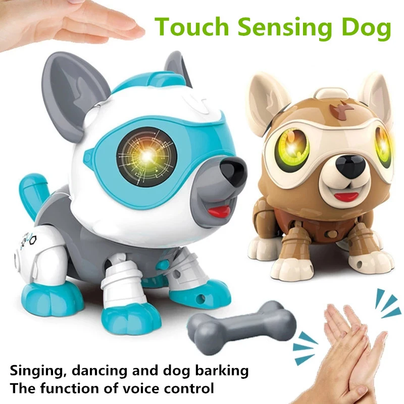 Touch Interactive Robot Dog Toy Singing, Dancing And Dog Barking Intelligent Robot Dog Snore, Funny And Cute Children Gifts