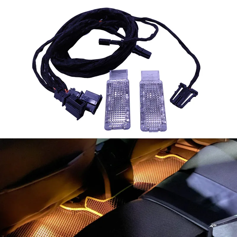 Wewnętrzne światło podnóżka samochodowego Wiązka przewodów do Passata B6 Golf 6 MK6 MK7 Jetta MK5 MK6 Tiguan 7L0 947 415 5ND 947415