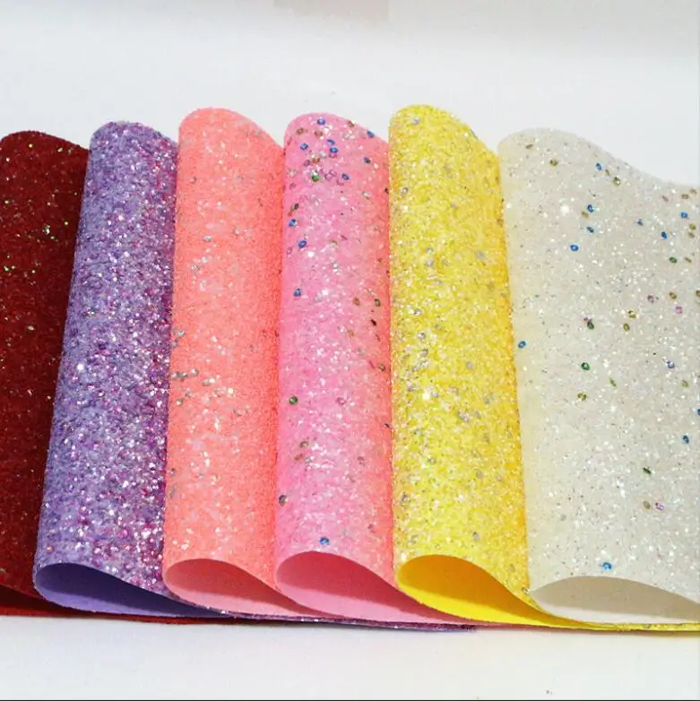 1 sztuk 21X29cm brokat syntetyczna skóra Faux materiał ze skóry dla ręcznie robione torby DIY Hairbows DIY materiał