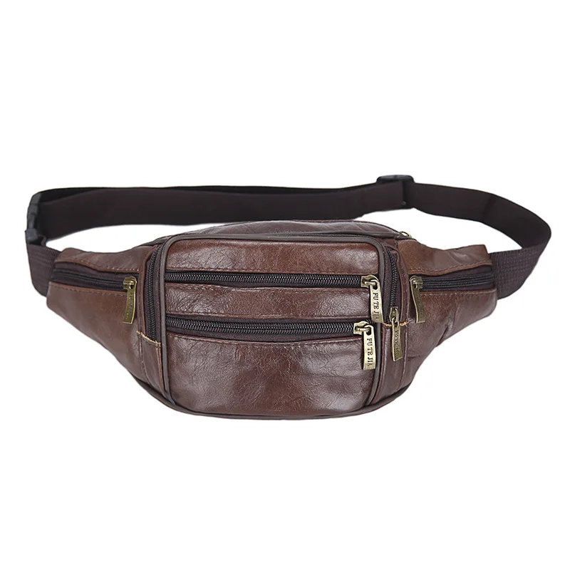 Genuine Leather Mens Leather Fanny Pack Waist Bags Waist Bag Waist Purse Banana Bag Belt Pack Leg Woman Chest Pack Crossbody bag