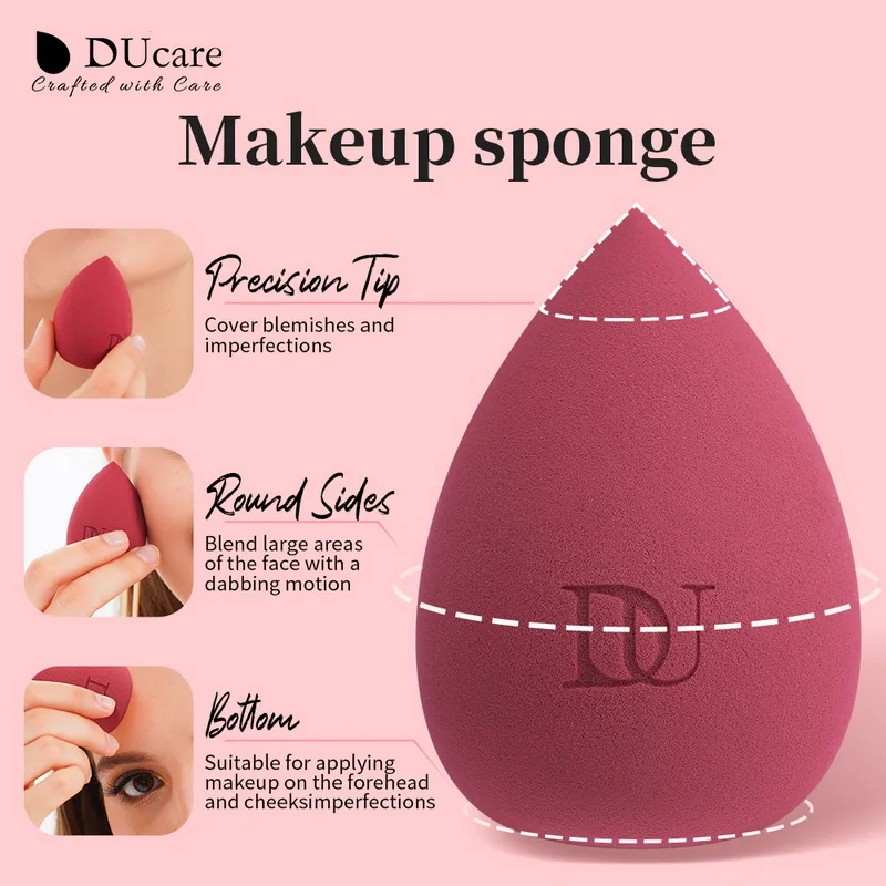 DUcare Makeup Sponge Water Drop Cosmetic Makeup Puff Set per fondotinta Concealer Cream Make Up Soft Sponge Puff Wet and Dry Use