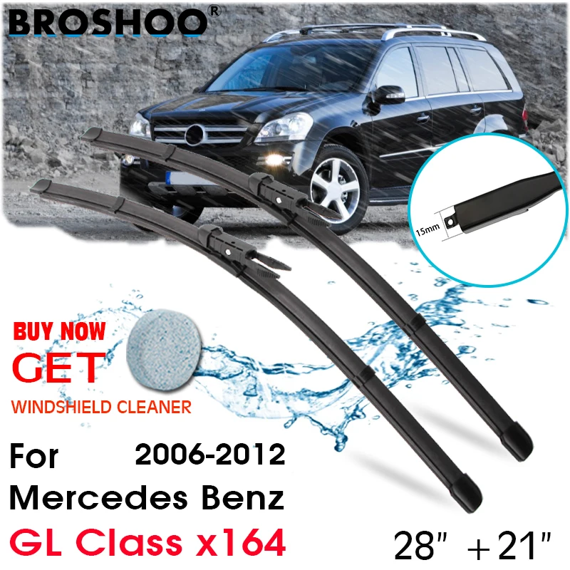 

Car Wiper Blade Front Windscreen Windshield Wipers Blades Auto Accessories For Mercedes Benz GL Class x164 28"+21" 2006-2012