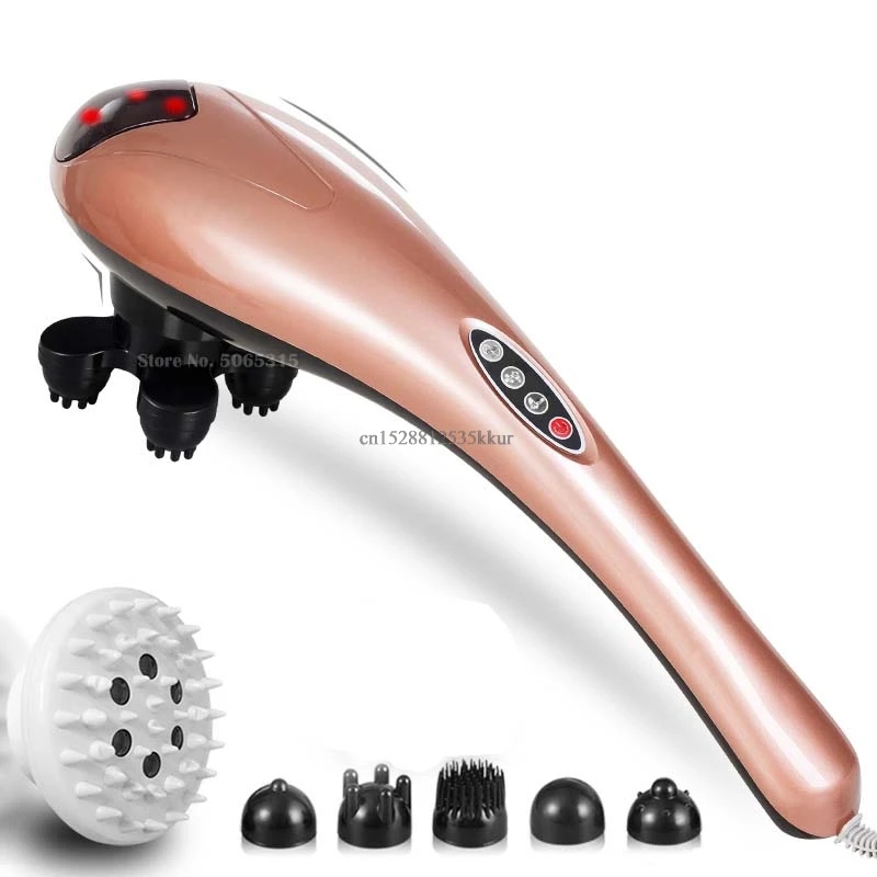 220V Electric dolphin massage stick cervical massager neck shoulder waist home massage hammer back multifunctional whole body
