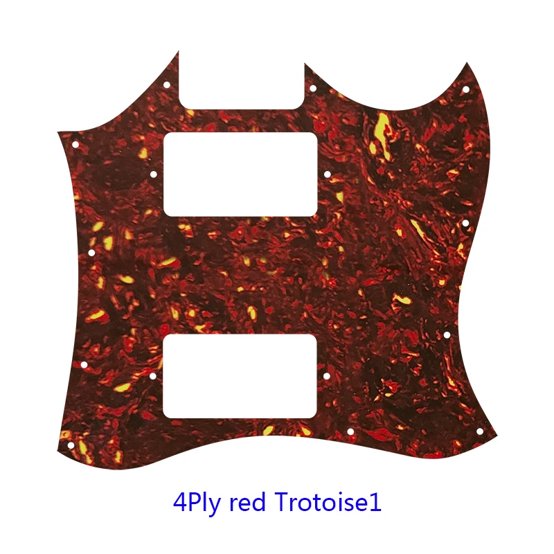 Pleroo Custom Guitar Parts - For US Epiphone G310 SG Guitar Pickguard PAF Humbucker, Multicolor Selection Flame Pattern