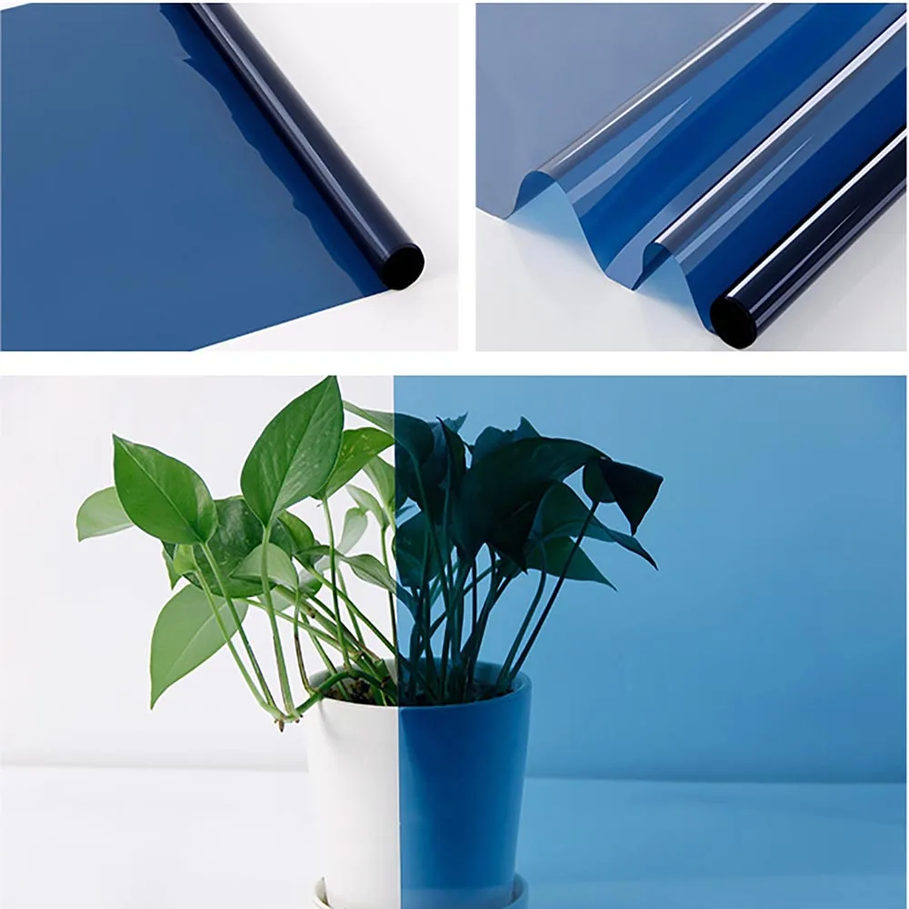 HOHOFILM 152cmx3000cm Dark Blue Window Film Solar Tint House Window Sticker Glass Film Home Decor Adhseive glass Film