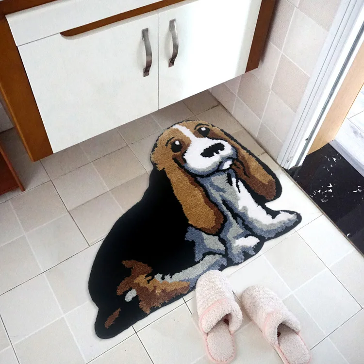 

New Arrival Animal Dog Shape Floor Mat Home Decor Door Mats Indoor Kitchen Rug Anti-slip Tatami Toilet Porch Hallway Doormat