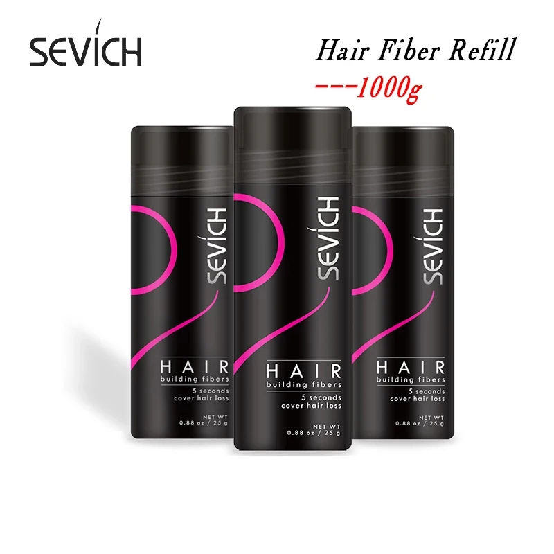 

Sevich 10pcs/lot Keratin Hair Fibers Spray Colorful Powder Hair Loss Building Hairline Optimizer Dense Hair Growth Black Brown