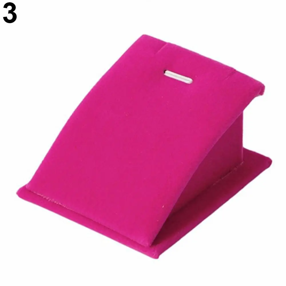 1Pc Jewelry Stand Holder for Counter Show Props Pendants Necklaces Chains Gifts Organizer Velvet Mini Protable Display Rack