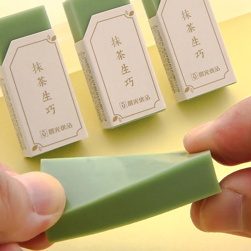 1PC Chenguang AXPN0751 Matcha Makes Perfect 4B Eraser Matcha Makes Green Like Skin Eraser Office Stationery Tools