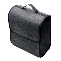 Woolen Felt Storage Bag Auto Organizer Trunk Case Holder Box Rear Seat Back Mounting Folding Pouch Off Road 4x4 Car Accessories