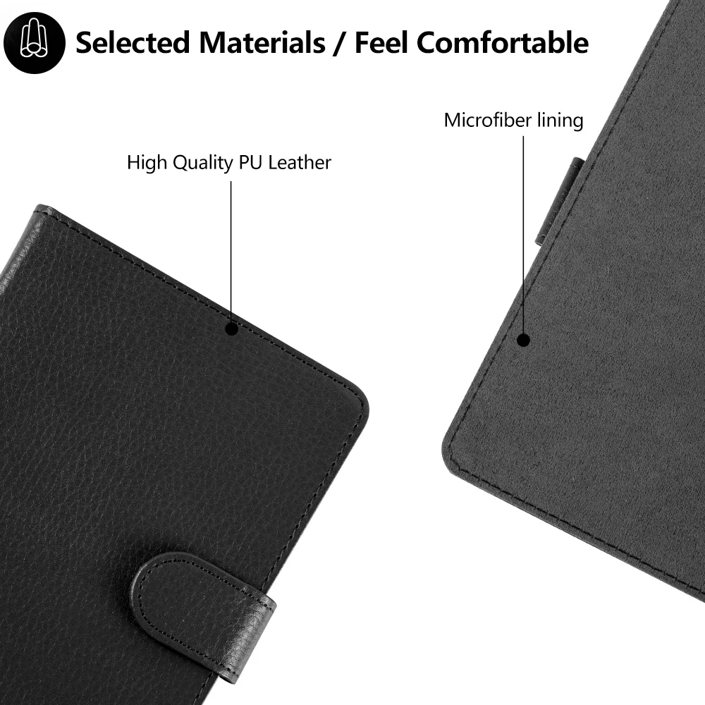 Ereader Funda Case for Sony Ebook PRS-T2 Magnetic Closure Leather Protective Shell Skin Cover for Sony PRS T2