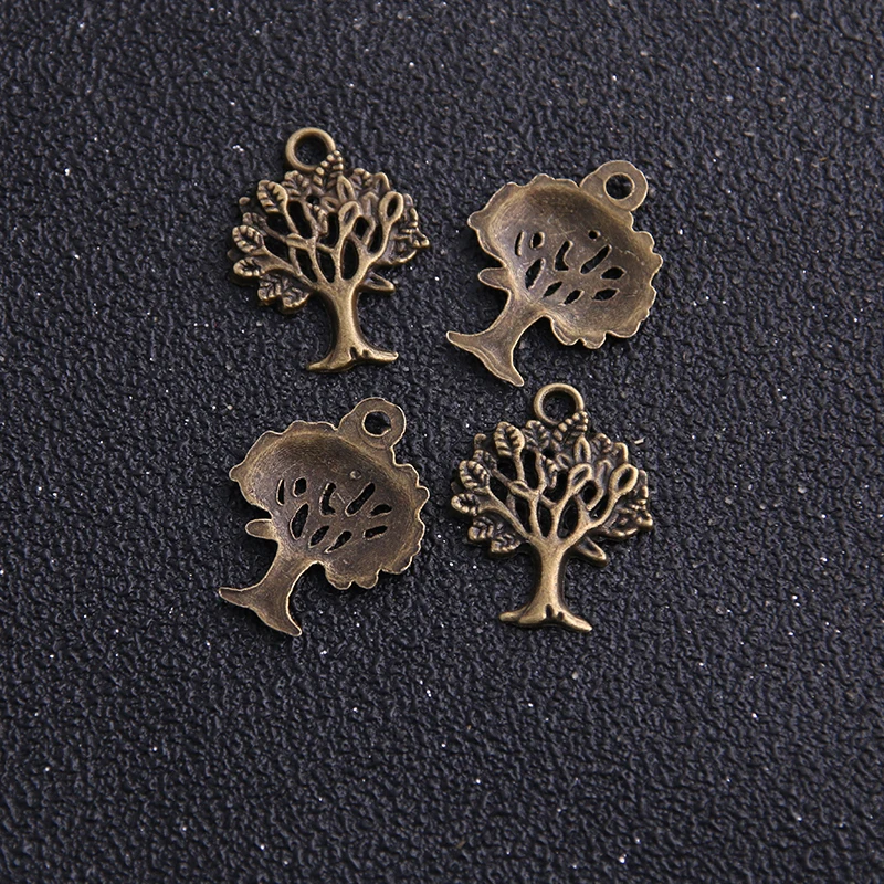 20pcs/lot Free Shipping New Antique   Charm Mini Tree Pendants Fit Jewelry Making 16*21mm