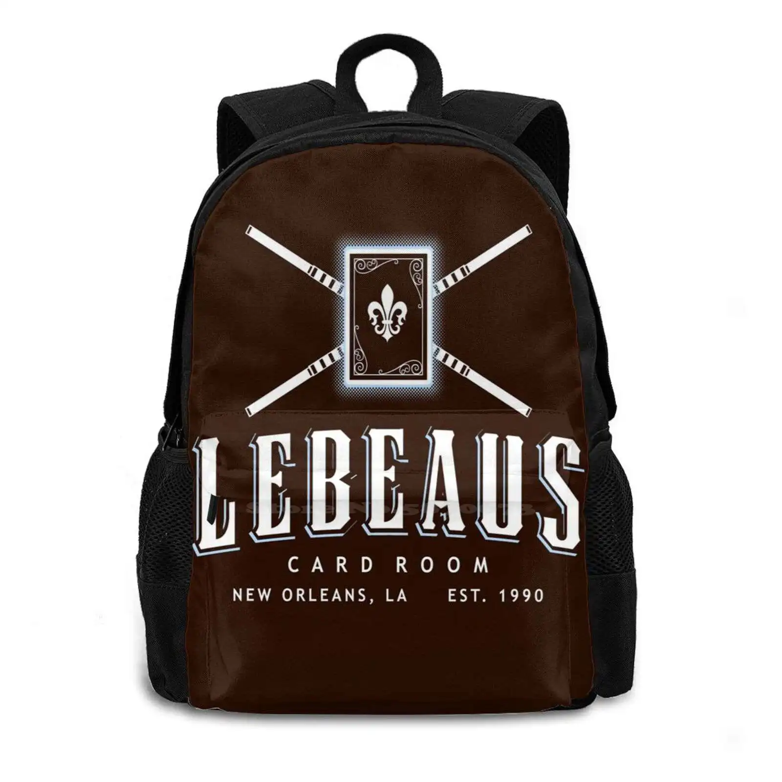 Lebeau'S Card Room-New Orleans , La Pattern Design Bagpack School Bags Gambit Remy Lebeau X Men Poker