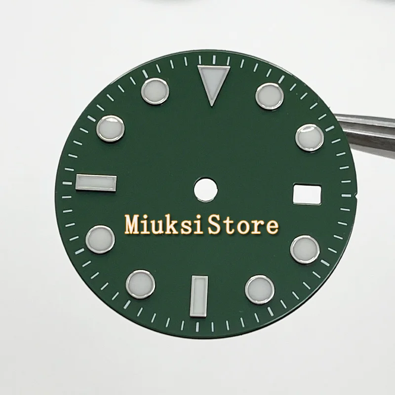 31.5mm blue black green sterile dial blue Luminos for NH35 Miyota 8215 821A 8205 Mingzhu 2813/3804 ETA 2836/2824 movement