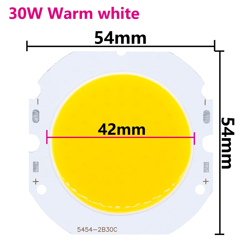 1PCS LED COB 5454mm chip 30W High Power DC90-96V LED COB Light Bulb Light Lamp Spotlight Down light Lamps Cold White Warm white