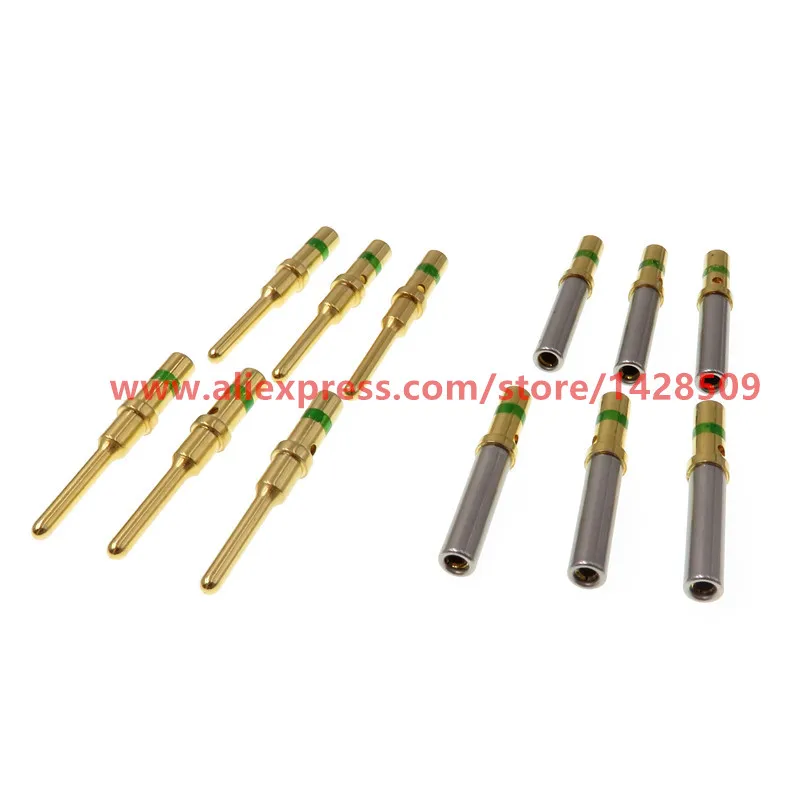 Female Male Gold Plated DT PIN, SOLID, SIZE 16, 16-20AWG, Deutsch Crimp TERMINAL 0460-215-1631 0462-209-1631