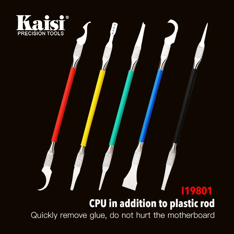 K-i9801 โทรศัพท์มือถือเมนบอร์ดชิป BGA ลบ Pry มีด IC ชิป CPU Remover กาวเครื่องมือทำความสะอาด
