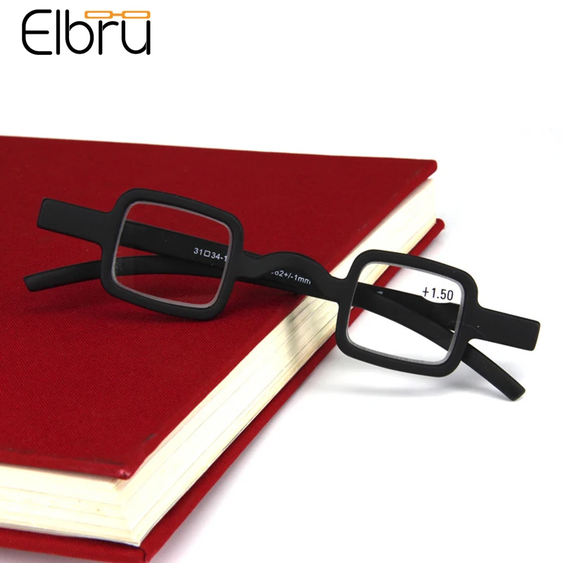 Elbru Retro Square Round Reading Glasses Women Men Vintage Small Frame Presbyopic Glasses Gift For Elderly Diopters 1.5 2.0 2.5