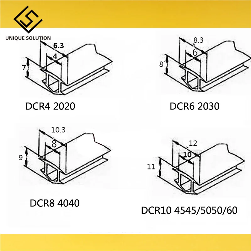 10 meters 20/30/40/50 series 6mm/8mm /10mm flat seal for 2020 aluminum profile soft Slot Cover/ Panel Holder C-Beam machine