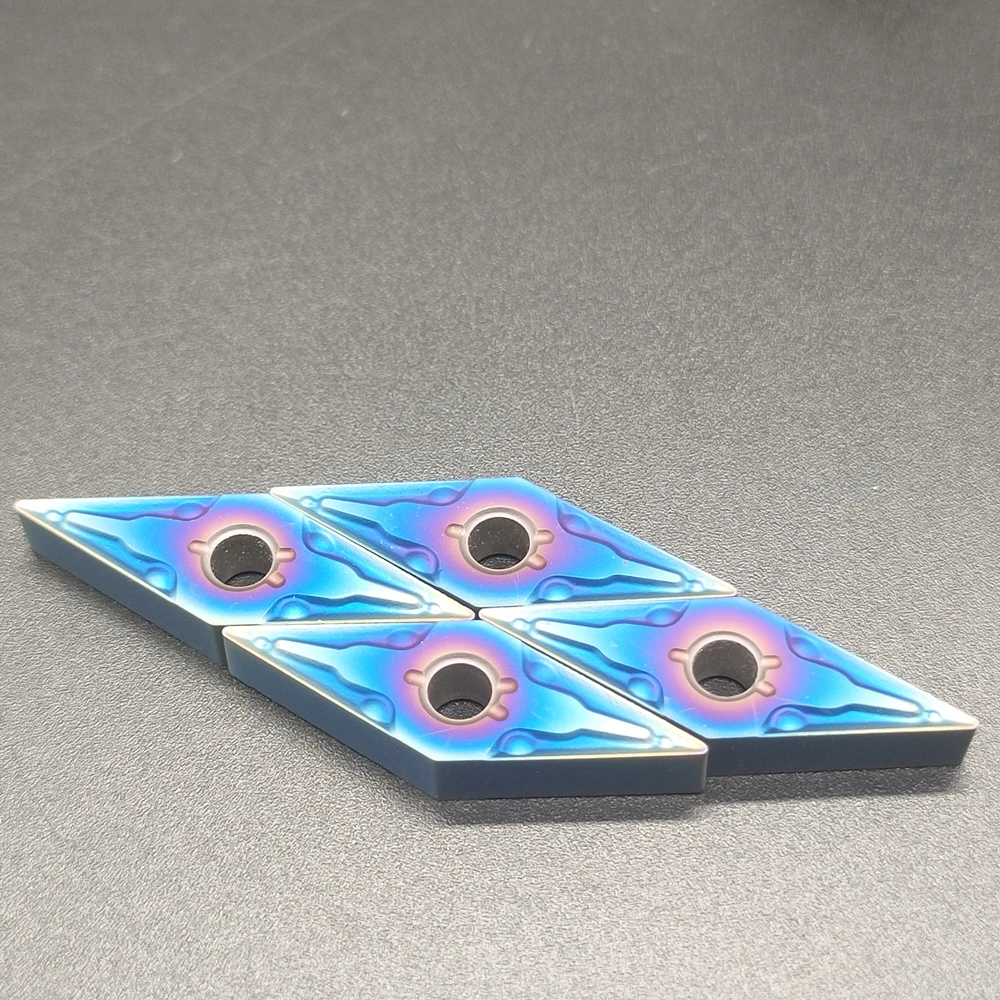 10 Buah VNMG160404 Karbida Kualitas Tinggi Alat Putar VNMG160404-LY7010 Pisau Bor CNC Seri Api Biru