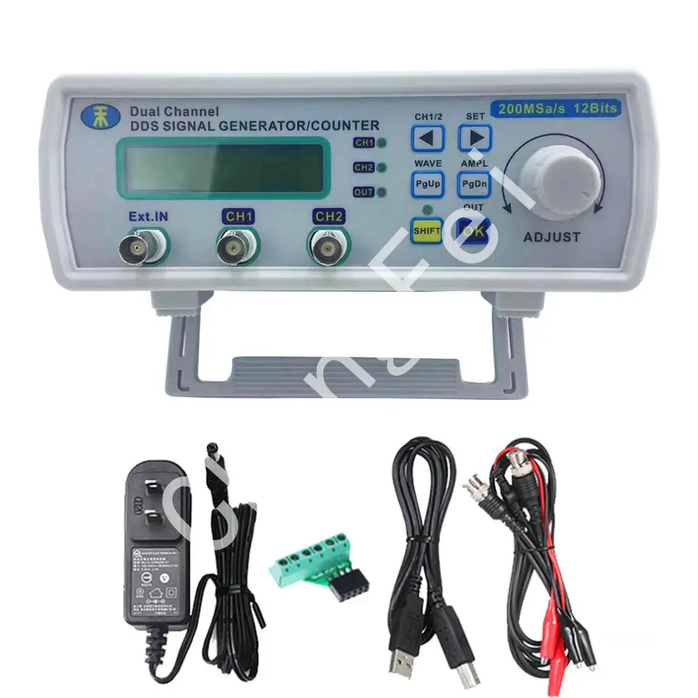 MHS5200A full digital control DDS dual channel function arbitrary wave signal source generator frequency counter counting